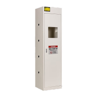 鸣固 气瓶柜安全柜防爆柜 灰白色500*450*1900单瓶无警报