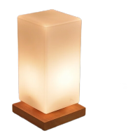 鸣固 照明台灯 小夜灯创意床头台灯玻璃装饰氛围灯 方柱灯-固定亮度ZL5335