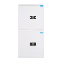 鸣固 保密柜资料档案柜钢制 标准通双节无斗保密柜电子密码锁1850*900*420