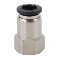 鸣固 PCF内螺纹直通 高端气动气管快插快速接头 铜镀镍 黑色PCF16*03 KD8283