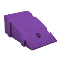 鸣固 马路牙子台阶垫 斜坡垫板 塑料路沿坡汽车台阶上坡垫 注塑定位器 25*45*19cm 紫色
