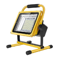 鸣固 充电式LED强光投光灯应急灯工地工厂停电照明灯应急充电宝 168灯珠500W(12-38小时)+数码电量显示