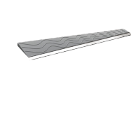 鸣固 室内台阶斜坡垫门槛 机器人手推车爬坡垫 100*7*1cm 灰色