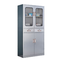 鸣固 304不锈钢储物柜药柜展示柜器械工具柜工厂药厂存储柜仪器柜 中二斗柜