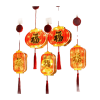 鸣固 led彩灯 吸盘灯2022虎年春节新年福字发光灯春节挂饰窗贴玻璃橱窗闪灯 暴富福圆灯笼ZL5400