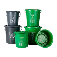 鸣固 厨房手提垃圾桶家用带盖厨余垃圾分类小区分类餐厨干湿分离桶 灰色密封盖10升带手提+带滤网 其他垃圾