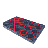 鸣固 三合一模块地垫防滑脚垫单刷红色回字形90cm*180cm高2.5cm