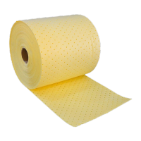 鸣固 工业复合压点吸液棉卷 吸附铺垫吸收各种油水石油等混合液体 黄色80cm×50m×3mm