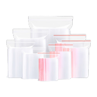 鸣固 骨袋 加厚透明密实袋封口袋拉链袋样品收纳袋 一次性PE骨袋 8丝5CM*7CM 1000只