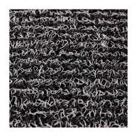 鸣固 ZJ3861丝圈地垫 PVC圈丝地垫出入口防滑地垫除尘刮沙地毯 黑灰 14mm厚 40*60cm