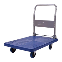 鸣固 蓝色塑料平板车 工具车厂家手推车 带刹车 400公斤(90X60)