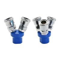 鸣固 ZN1152空压机接头C式气动快速接头 快插工具空压机气泵配件 圆三通外丝4分