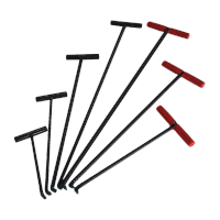 鸣固 井盖拉勾 开下水道水泥井盖 物业T型钢筋钩子 拉杆卷帘门挂钩拉货钩 14mm尖口85cm加粗-带胶套