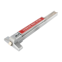 鸣固 防火门推杆锁 消防门逃生锁消防通道紧急推杠锁 单门锁100cm(烤漆)