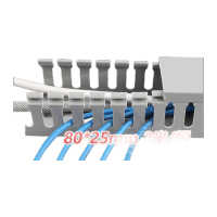 鸣固 pvc灰色机柜走线槽齿形线槽 高80*宽25mm 2米/根 1根装