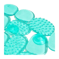 鸣固 浴室防滑垫淋浴地垫卫生间厕所洗澡间洗澡pvc防水脚垫垫子 大按摩珠红色款ZJ3544