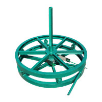 鸣固 电缆放线盘 卧式落地圆盘加强加厚槽钢放线架 升级加强款(带刹车)5T直径1米