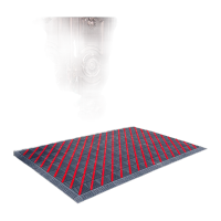 鸣固 三合一模块地垫防滑脚垫单刷灰底红刷120cm*210cm高2.5cm