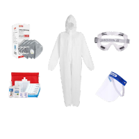 鸣固 应急包套装 防护套装 防护隔离服全套工作服车间防尘服 防护服套餐精品多功能五件套