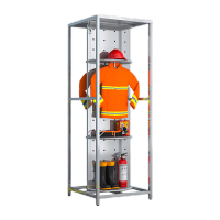 鸣固 不锈钢战斗服架消防衣架双面旋转消防队救援矿工衣帽架存储架 201单人位