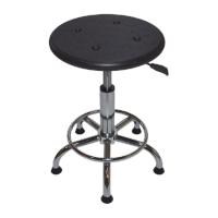 鸣固 防静电升降凳 实验室工作工厂车间圆凳 升降高度50-70cm(圈脚+轮子)ZG1399