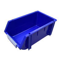 鸣固 零件盒组合式收纳盒斜口物料盒五金分类工具整理箱库房货架储物盒Q5(加厚)250*220*120