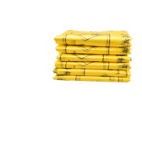 鸣固 垃圾袋大号医疗垃圾袋废弃物垃圾袋大垃圾袋 加厚垃圾袋黄色平口式60*70cm50个