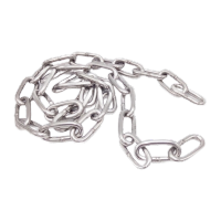鸣固 304不锈钢链条不锈钢牵引绳铁链子晾衣绳晒衣绳护栏链吊灯链宠物链秋千椅链 M6毫米粗(10米长)HR