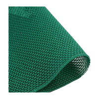 鸣固 pvc镂空防滑垫 厨房浴室卫生间商场厕所过道走廊塑料网格地垫绿色款 0.9m宽*20米 加厚5.0mm