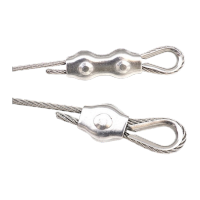 鸣固 304不锈钢单夹双夹钢丝绳卡扣 装饰夹头卡头锁头卡扣 双扣M2 KD391044