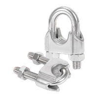 鸣固 304不锈钢钢丝绳U型卡头 U型夹绳扣卡扣紧固轧头 M4