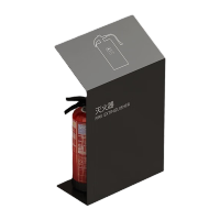 鸣固 灭火器箱子罩子空2只装收纳干粉器材陈列3-5公斤 A款黑色烤漆款 KD021678