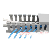 鸣固 pvc灰色机柜走线槽齿形线槽 高25*宽25mm 2米/根 1根装