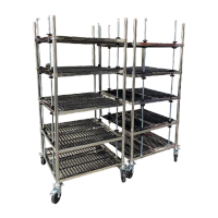 鸣固 SMT线路板周转车PCB存放架四槽位 单层20片两边放40块板 4层5块板 2单3双 尺寸710*710*1630