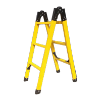 鸣固 绝缘梯 玻璃钢绝缘电工梯子 电力施工供电维修便捷式工程梯 关节梯4m