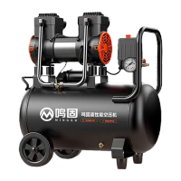 鸣固 无油空压机 220V无油大型空气压缩机喷油漆木工打气泵 1580-30L 220v [带4件套]