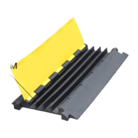 鸣固 橡胶线槽减速带 橡胶线槽板电缆保护槽板室外盖板大四线-橡胶900*490*60