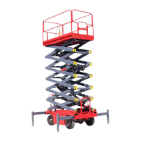 鸣固 升降平台液压电动式移动升降机插电式剪叉平台移动登高车工厂搬运维修移动车载重载重500KG 净升高14米