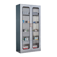 鸣固 201不锈钢储物柜药柜展示柜器械工具柜工厂药厂存储柜仪器柜 通玻柜