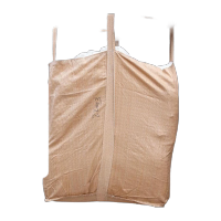 鸣固-黄色两吊托底吨袋吊带兜底吨包 2吊托底封口垃圾处理一次 性集装袋