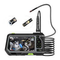 鸣固 内窥镜工业 双镜头大屏 管道汽车检测实验室用 工业相机防水旋转带屏内窥镜 8mm*1M