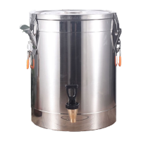 鸣固 不锈钢保温桶 超长商用饭桶 大容量汤桶豆浆奶茶桶 摆摊冰粉桶 304不锈钢 50L 单龙头 ZB1024