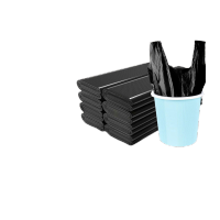 鸣固 手提式垃圾袋办公室客厅 厨房手提式48*68 50只