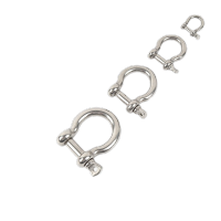 鸣固 弓形起重卸扣 304不锈钢 D型卸扣 弓型卸扣 弓型:M10(5个)