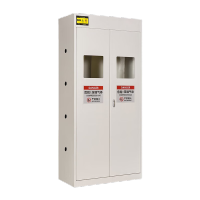 鸣固 气瓶柜安全柜防爆柜 灰白色900*450*1900双瓶无警报
