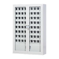 鸣固 手机充电柜多门带锁集中储存柜学校医院工厂手机柜外玻72门带下柜