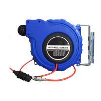 鸣固气鼓自动伸缩卷管器自动回收气管收管器卷线器绕管器气鼓5*8*25米PU管