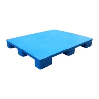 鸣固 1214平板单面九脚塑料托盘 叉车物流周转胶卡板 仓库货物防潮垫板1200*1000*140九脚平板(可置4钢管)