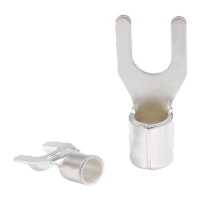 鸣固 UT叉形裸端子冷压接线端头Y型U型 铜线鼻子黄铜 UT2.5-5黄铜1000只装 MGL2865