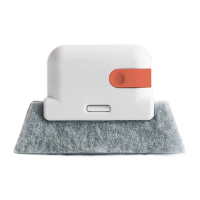 鸣固 二合一可拆卸窗户清洁刷塑料凹槽刷子无死角缝隙刷门窗玻璃凹槽刷 橙红色